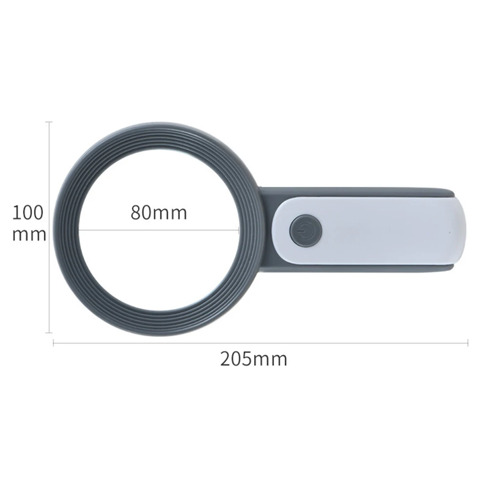 

30X Handheld Reading Magnifying Glass Illuminated Magnifier Microscope Lens Jewelry Watch Loupe Magnifier With18 LED