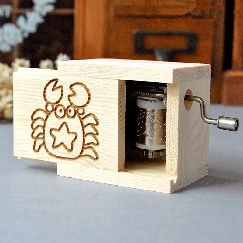 Креативные созвездия деревянная музыкальная шкатулка ремесла Козерога ручная