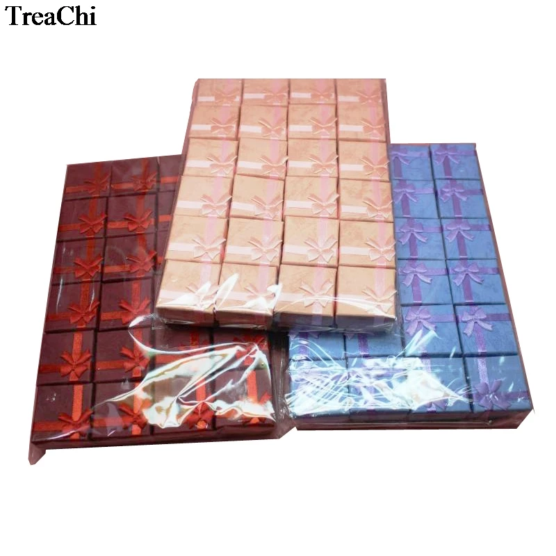 24 шт красочная бумажная коробка для ювелирных изделий оптом свадебные серьги