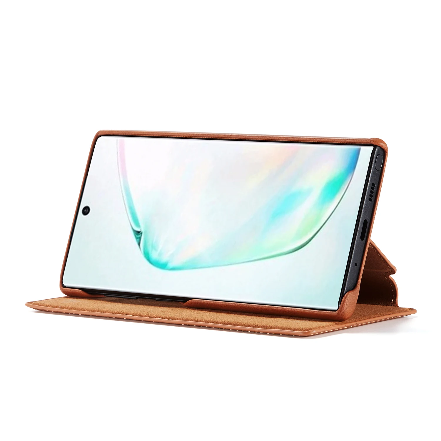 Чехол для телефона Samsung Note 10 Магнитный флип чехол из искусственной кожи Простой