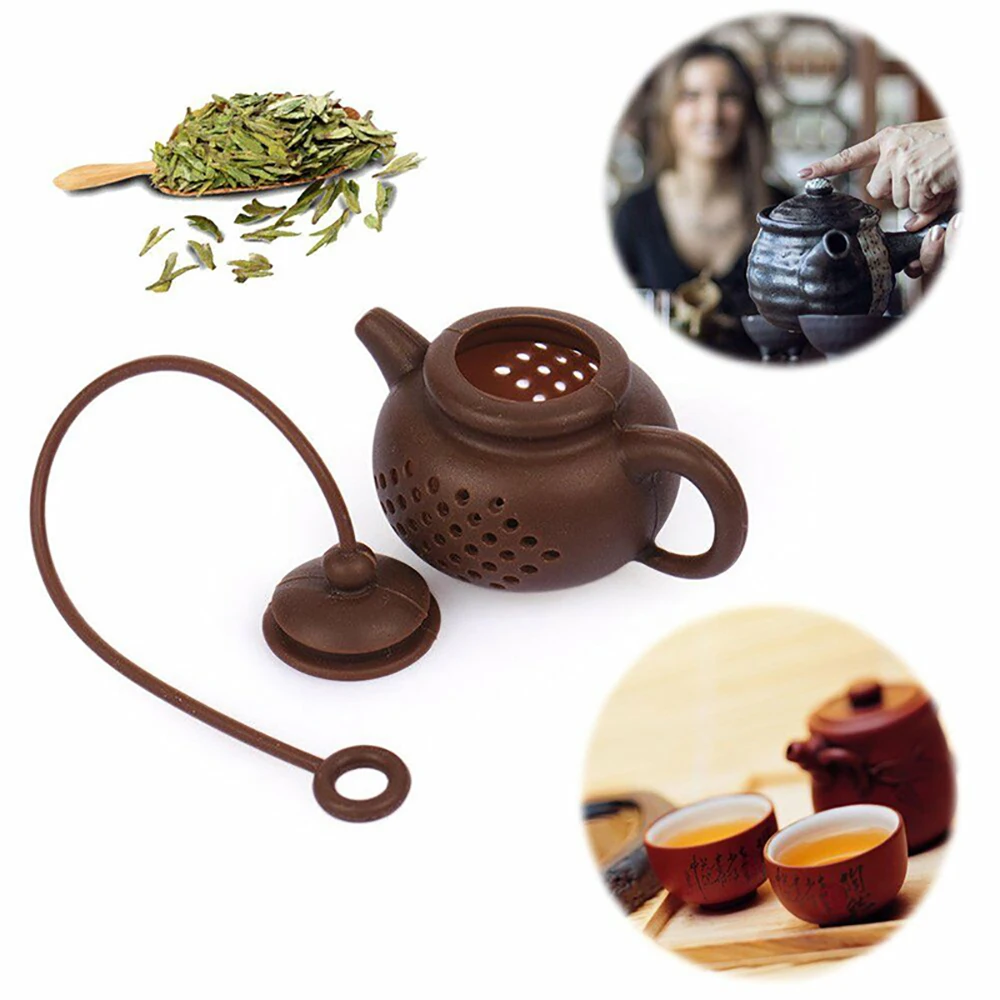 

Tea Infuser Strainer Silicone Tea Bag Leaf Filter Diffuser Tea Tools Supplies Tea Infuser Tea Strainer coffee color