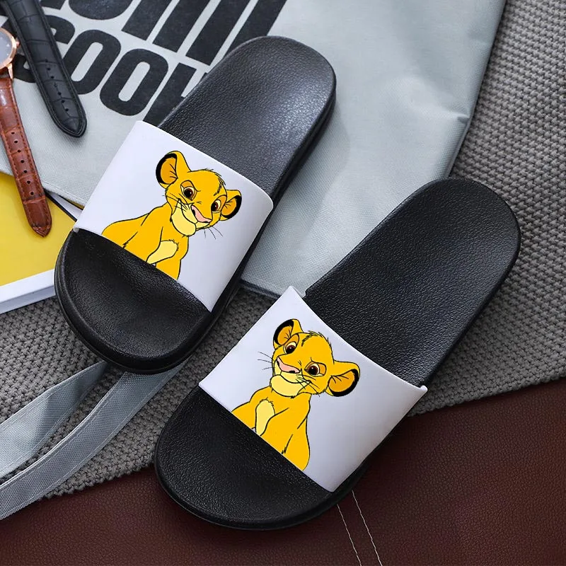 

Cartoon animal Women Summer Slippers 2020 Soft Flip Flops Easy and Convenient Women Outdoor Flat Beach Slides