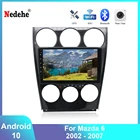 Автомагнитола 2 DIN с четырехъядерным процессором, Android 10,0, радио, GPS-Навигатором для Mazda 6 2002-2007, Bluetooth, Wi-Fi