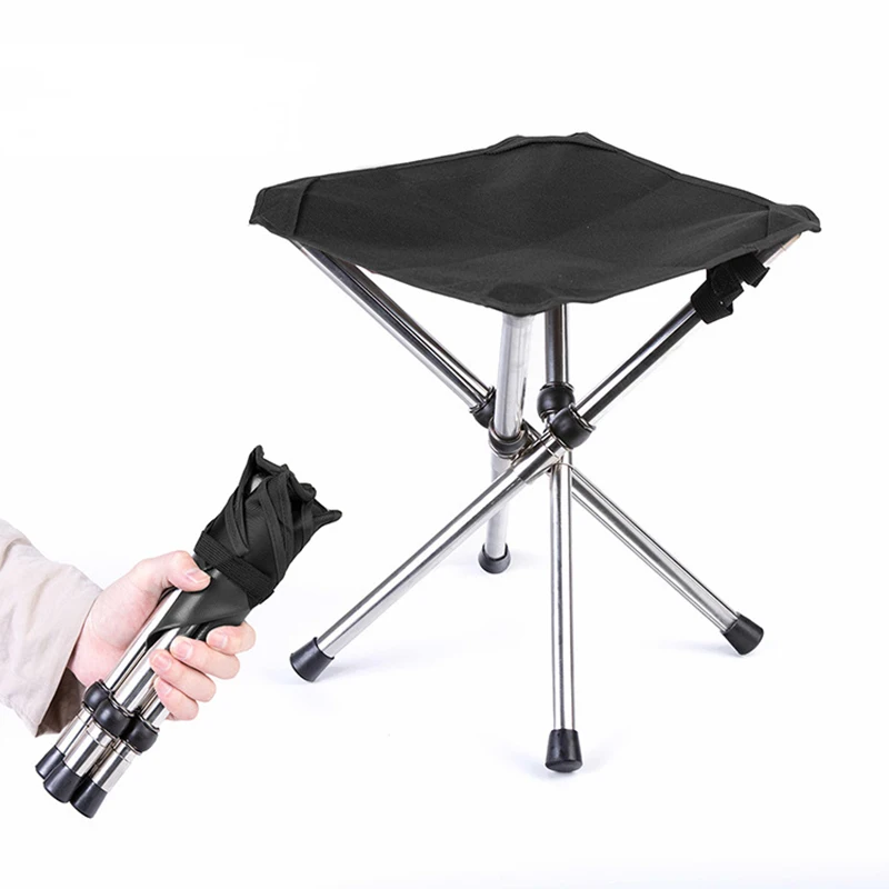 

Folding Tripod Stool Retractable Foldable Chair Portable Seat Folding Stool Camping Stool Fishing Stool Fishing Mate