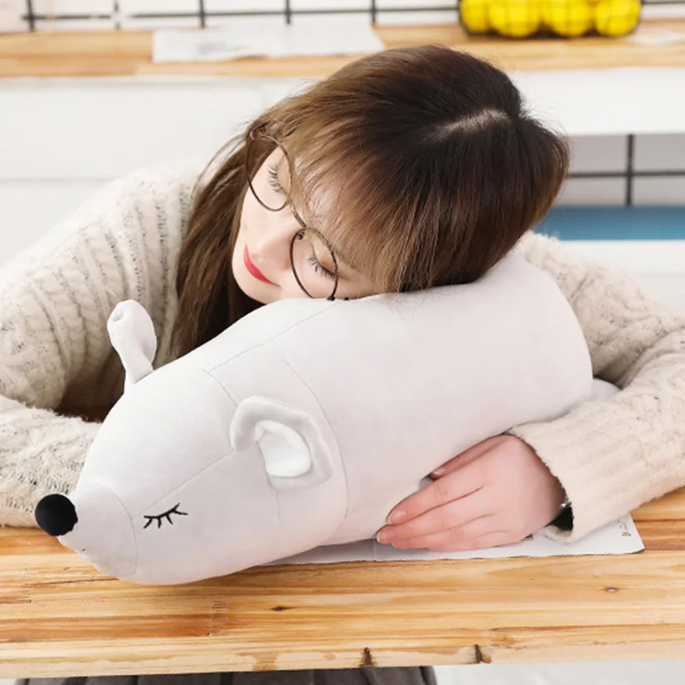 Плюшевая крыса 50 см игрушка животное подушка для сна мягкая плюшевая мышь кукла