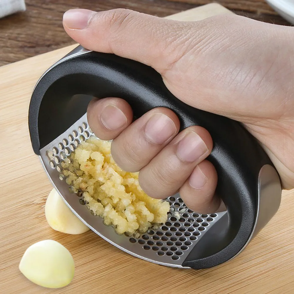 

Stainless Garlic Press Household Press Squeezer Manual Gralic Press Device Handheld Ginger Garlic Tools Kitchen Accessories