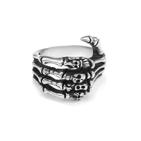 punk rings skeleton hand ring for men gothic creative chunky ring couple hip hop band hippie jewelry designer gothic accessories