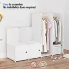 Шкаф для одежды пластиковый, складной шкаф для хранения одежды в спальню, комбинированный шкаф для обуви, органайзер для одежды, мебель для спальни, HWC