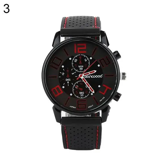 Мужские водонепроницаемые кварцевые часы с кожаным ремешком и хронографом |