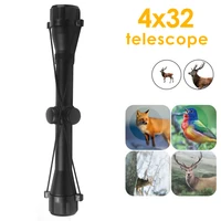 4x32 portable hunting binoculars durable aluminum alloy riflescope telescope airsoft optics scopes for outdoor camping hiking hu