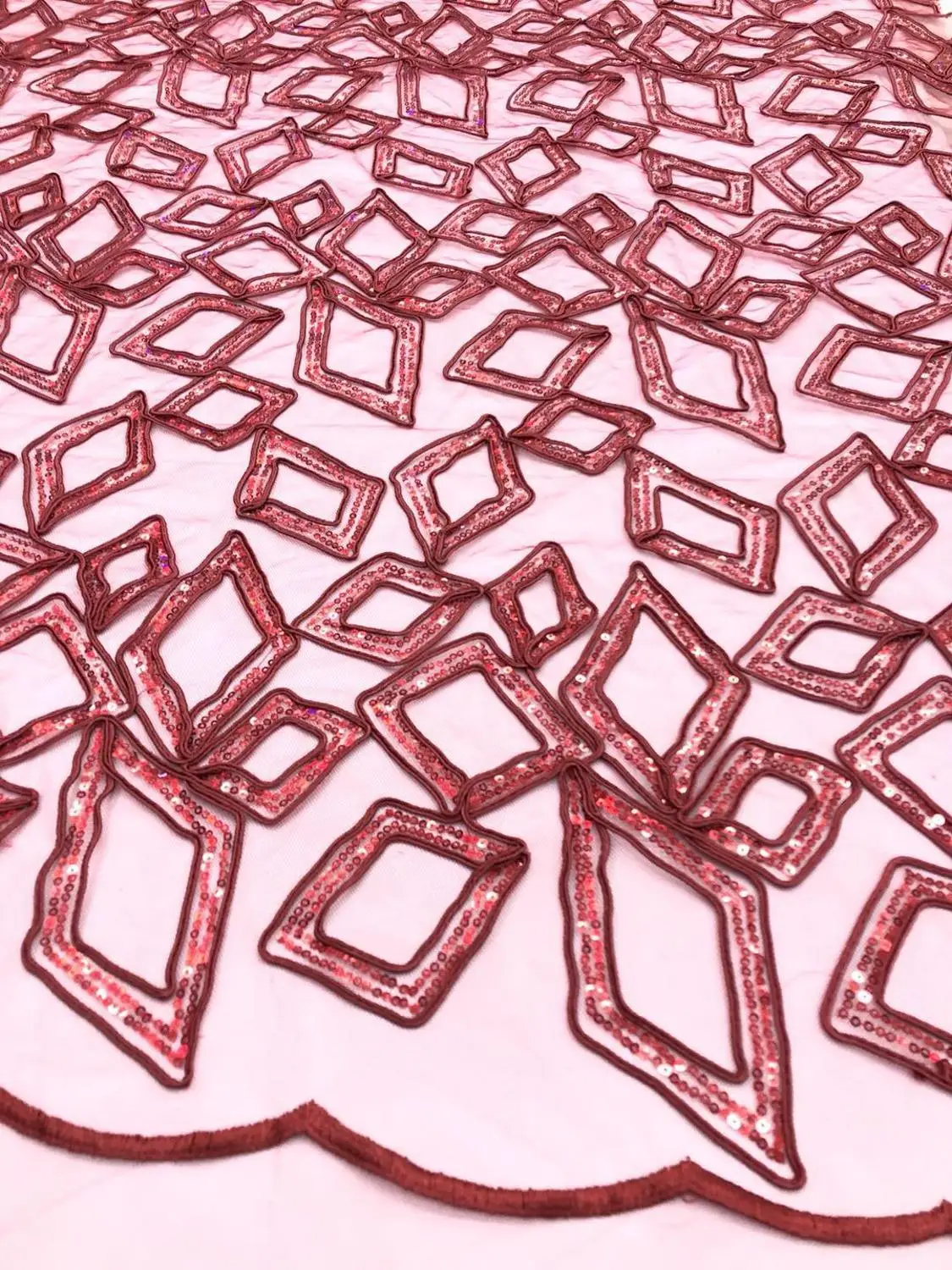 Лучшая продажа алмазной формы блесток кружевная ткань 2019 вышивка Французский