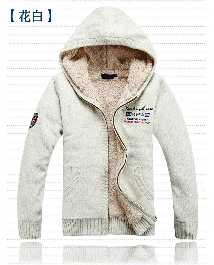 Мужской повседневный вязаный свитер из 100% шерсти на осень/зиму | Мужская одежда