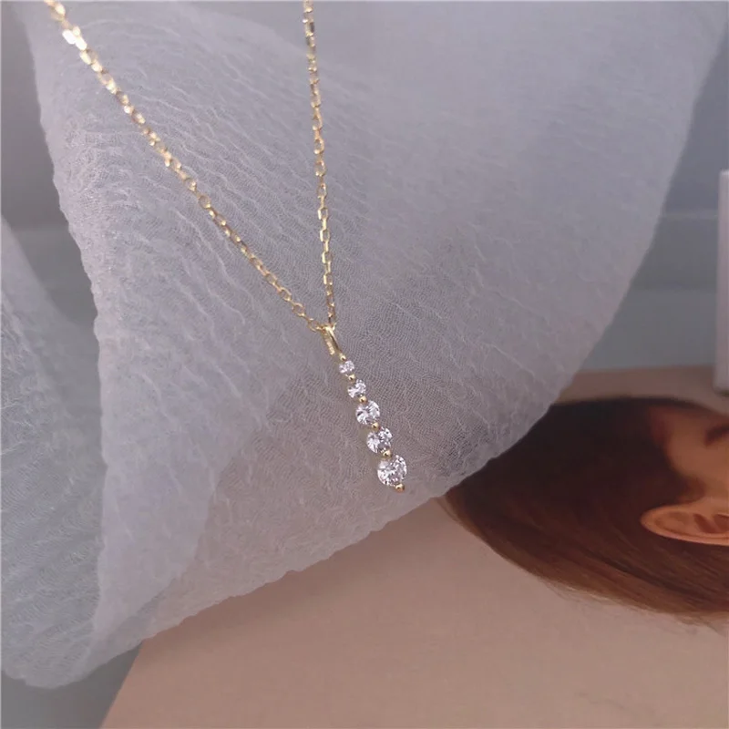 2021 изысканное ожерелье из стерлингового серебра с цирконием ААА блестящий чокер