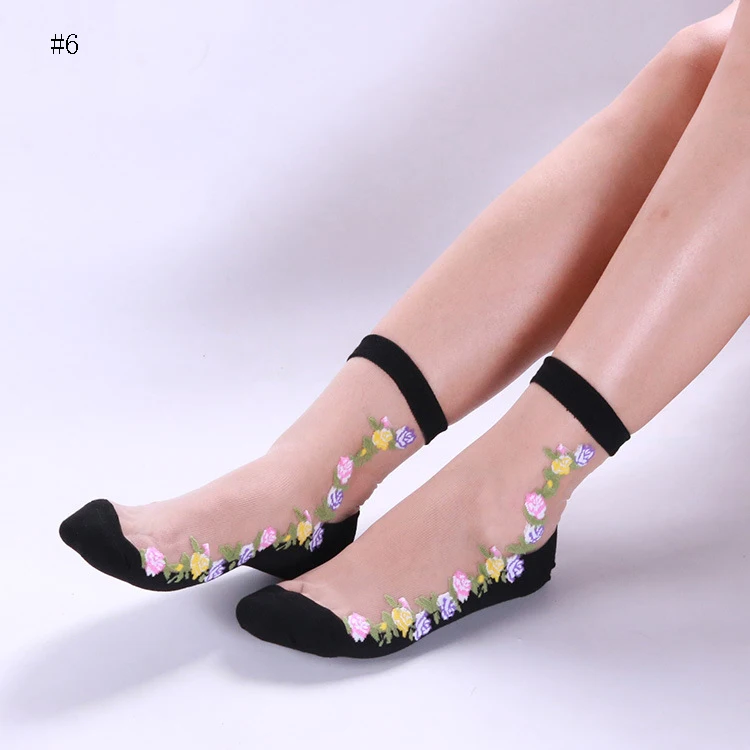 Носки женские кружевные прозрачные цвет в ассортименте 1 пара|women lace socks|socks