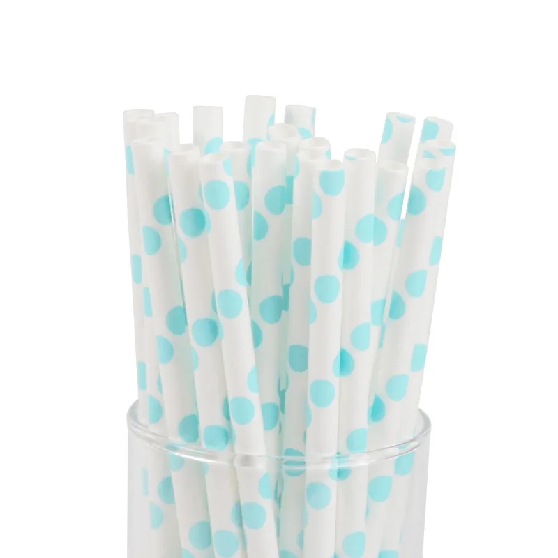 Бумажные соломинки для дня рождения украшения в горошек дизайн соломенный спрос