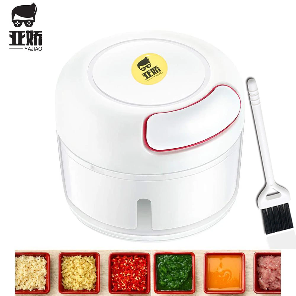 Мини ручная мясорубка YAJIAO измельчитель Кухонный комбайн пресс для чеснока