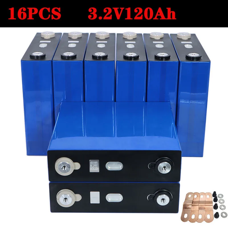 16 шт. 3 2 V 120Ah LiFePO4 батареи могут образоваться 48V120Ah литиевая батарея с низким