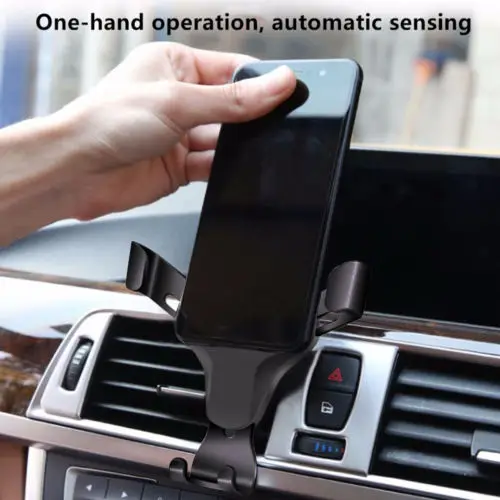 

Universal Gravity Adjustable Car Air Vent Mobile Phone Holder Mount Stand Bracke Cradle Grip for IPhone Samsung Xiaomi Huawei
