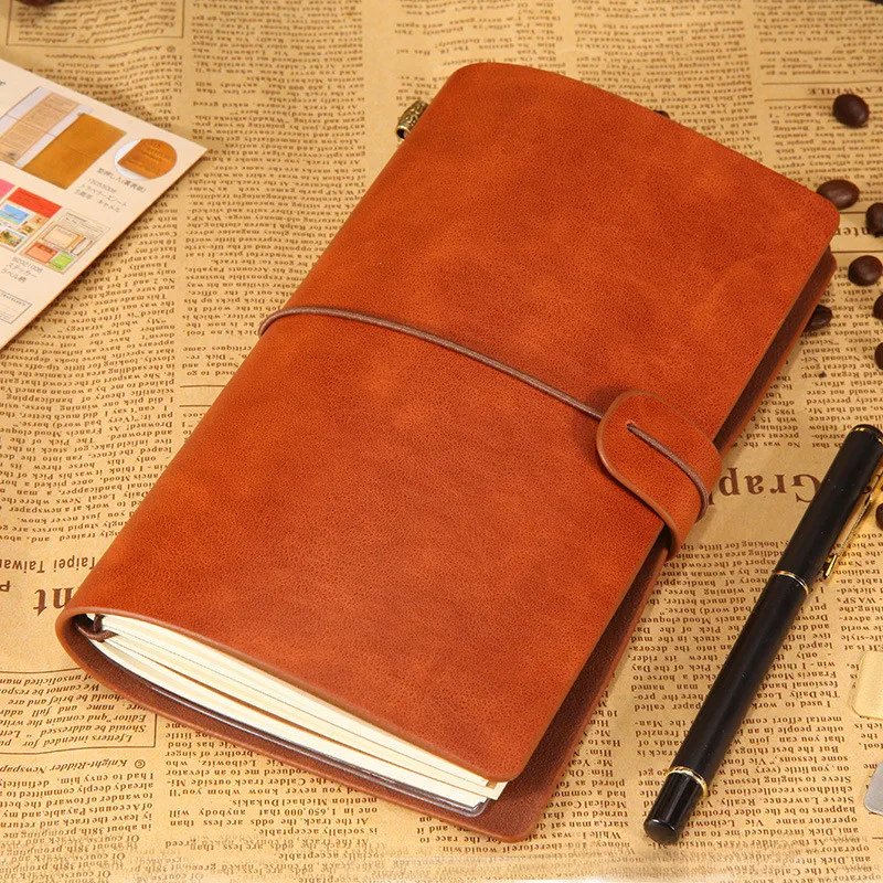 Soft Leather Travelers Notebook Planner DIY Creative Vintage Travel Journal Diary Notepads TN Spiral Daily Memo Notebooks Gifts |
