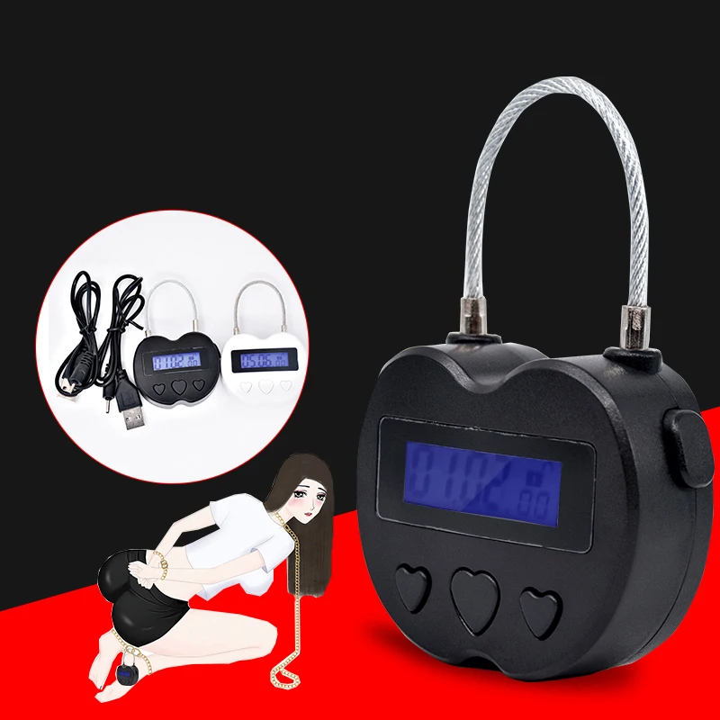 Блокиратор со временем Фетиш наручники Шея воротник электронный таймер