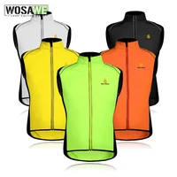 wosawe windproof cycling sleeveless vest bicycle jerseys wind coat waterproof bike reflective vest men women sports outwear
