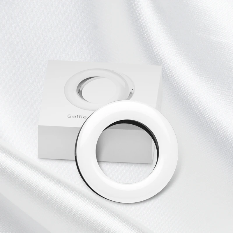 

Portable LED Selfie Ring Light Flash for Mobile Phone Laptop Fill Light for Youtube Tiktok Video USB Rechargeable Clip Ring Lamp