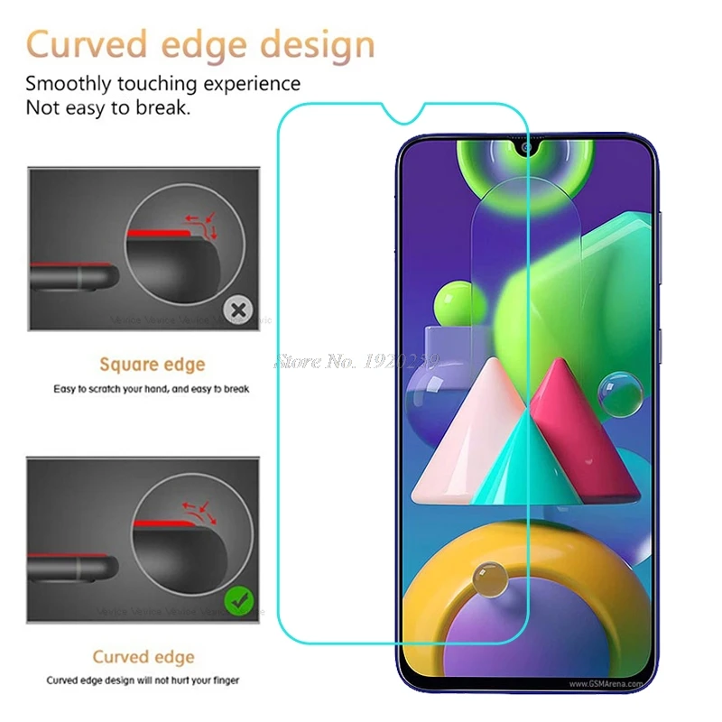 Закаленное стекло для Samsung Galaxy M21 прозрачная защитная пленка M 21 защита экрана из