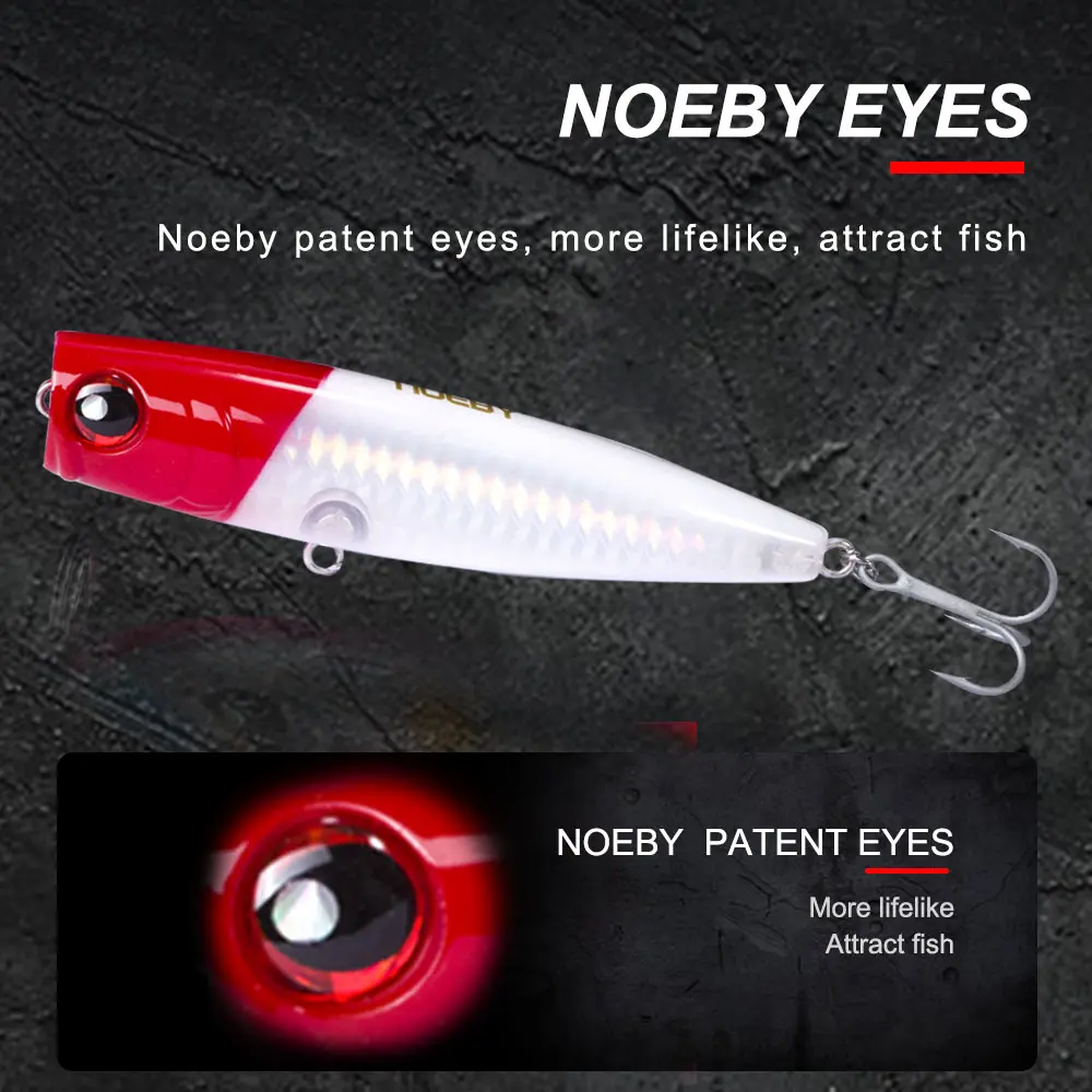 

5Pcs Noeby Popper Bait 105mm 24g Hard Fishing Lure Japan Hook Iscas Artificiais Para Pesca Peche Mouche Leurre Fishing Wobbler
