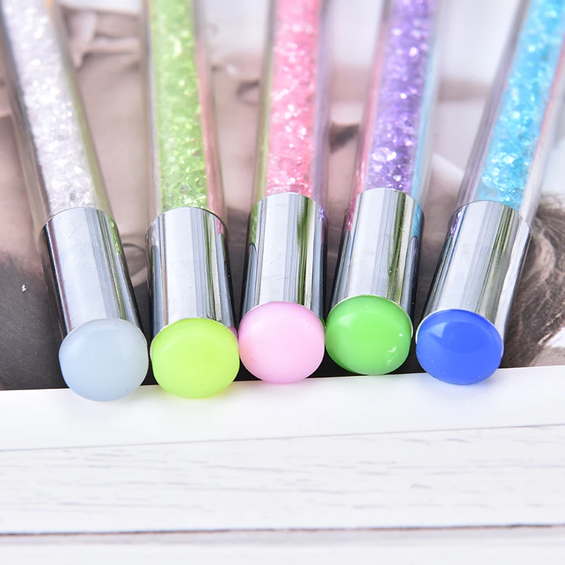 Двойные головки для дизайна ногтей губка градиентная кисть акриловый Гель-лак