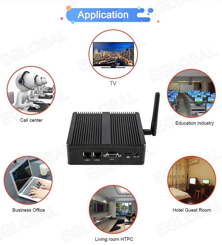 Маленький мини-ПК Intel Celeron J1900 J3160 Dual Lan Dual Com Windows Linux мини-компьютер Pfsense компьютерный сервер брандмауэр Wifi