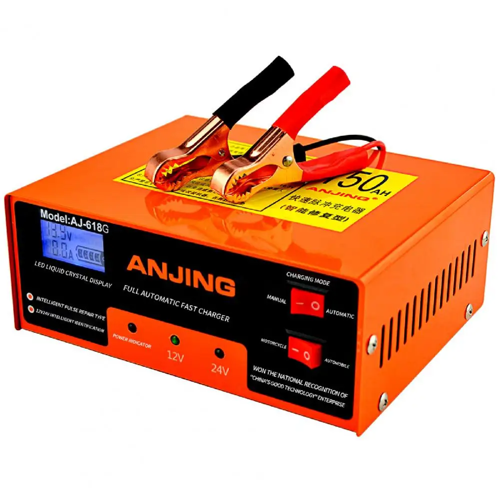 130W 12V 10A Зарядное устройство для хранения мотоциклетной батареи быстрого заряда с пульсационным ремонтом LCD Автоматические аксессуары для транспортных средств.