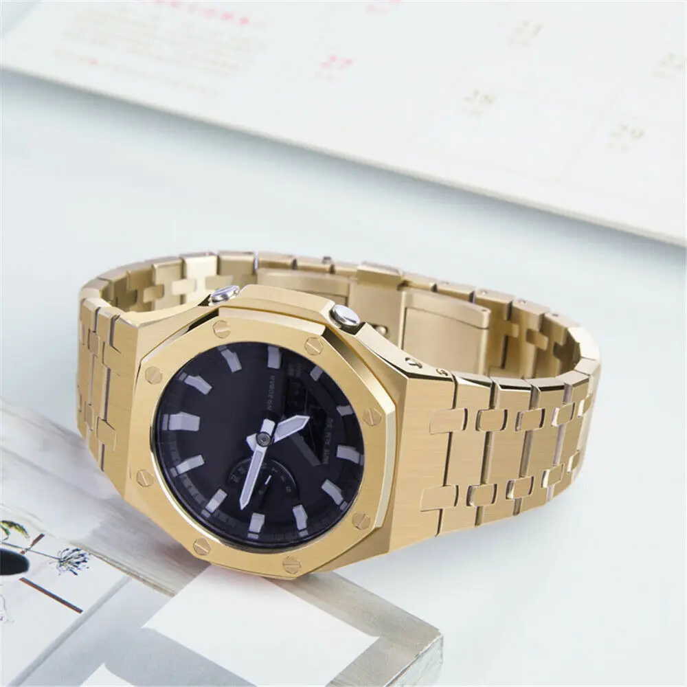 

Band for Casio G Shock GA-2100 3rd Third Generation GA2100 Watch Steel Strap wholesale luxury for ga2100 Metal bracelet man
