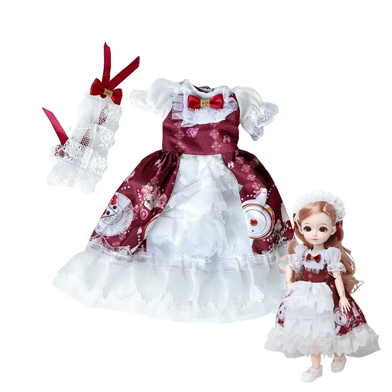 

10-12inch Doll's Clothes Fashion High Quality for 1/6 BJD Accessories Doll Dress Suit Dress Up Toys for Children