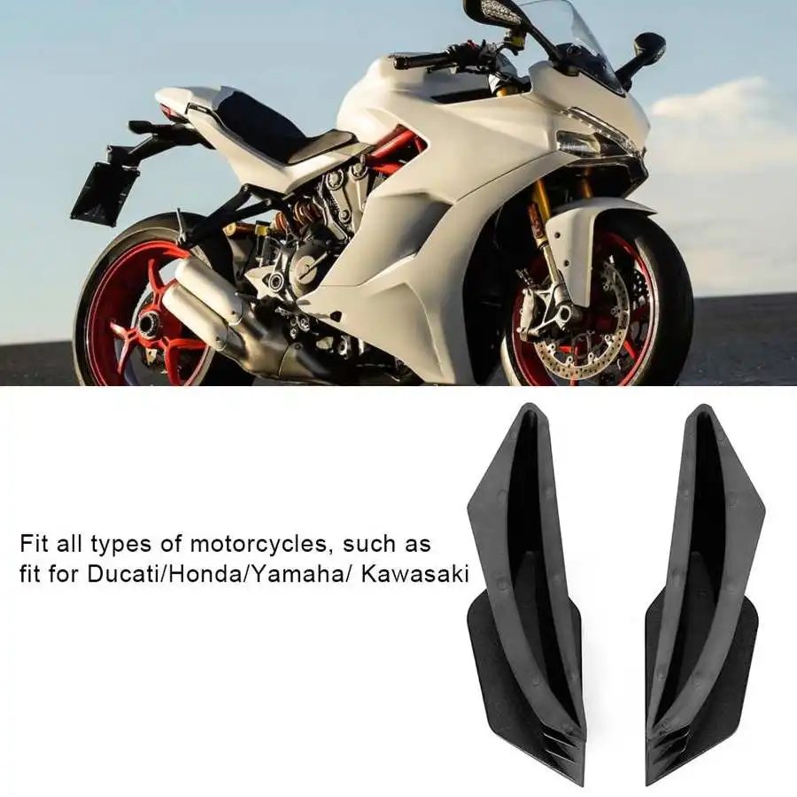 1 Pair Universal Motorcycle Winglet Aerodynamic Wing Kit Fit all types of motorcycles Fashionable design motocicleta | Автомобили и