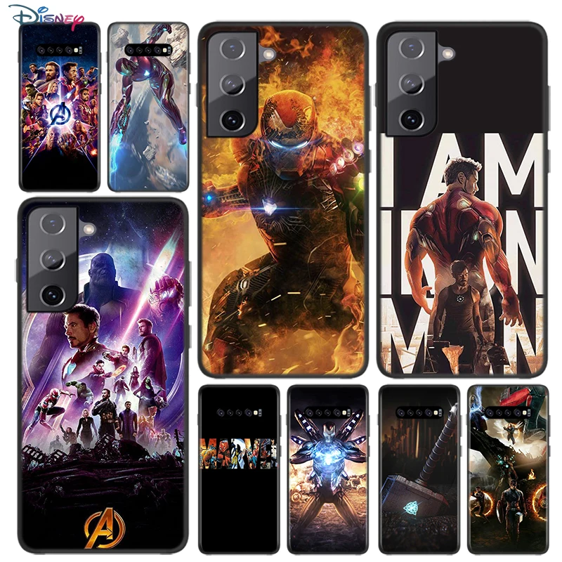 

Soft Black Cover Iron Man Marvel Avengers For Samsung Galaxy S21 S20 FE Ultra S10 S10e Lite S9 S8 S7 Edge Plus Phone Case