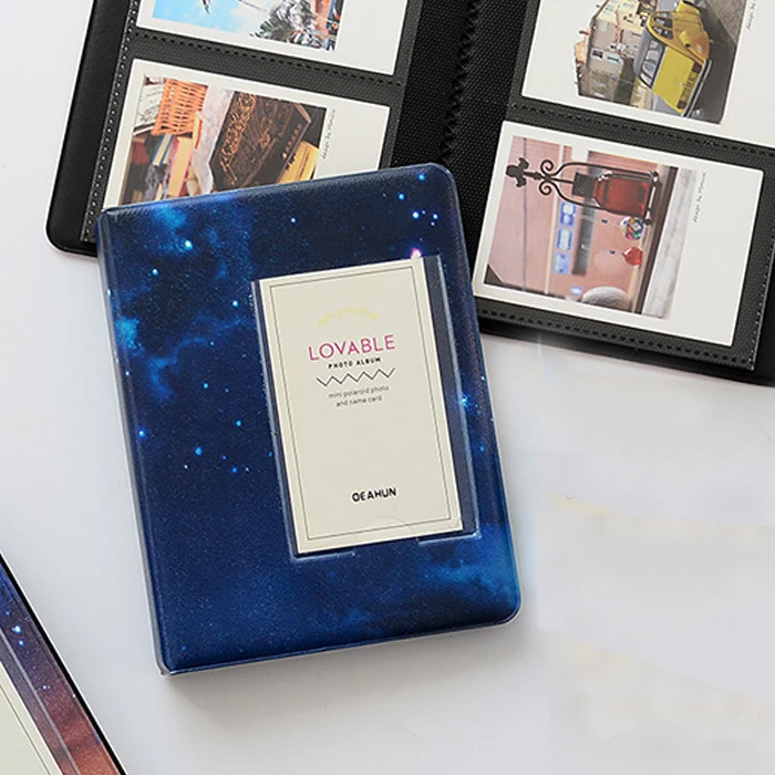 64/68/96 карманы книга альбом для ЖК-дисплея с подсветкой Fujifilm Instax камеры моментальной печати Mini 9 камеры одноступенного процесса 8 7s 70 25 50s 90 мини Плёнки 3 дюймов фотобумага - Цвет: 64 Pockets deep