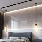 Скандинавский минималистичный светодиодный подвесной светильник прикроватный светильник Настенный подвесной светильник для гостиной современный подвесной светильник