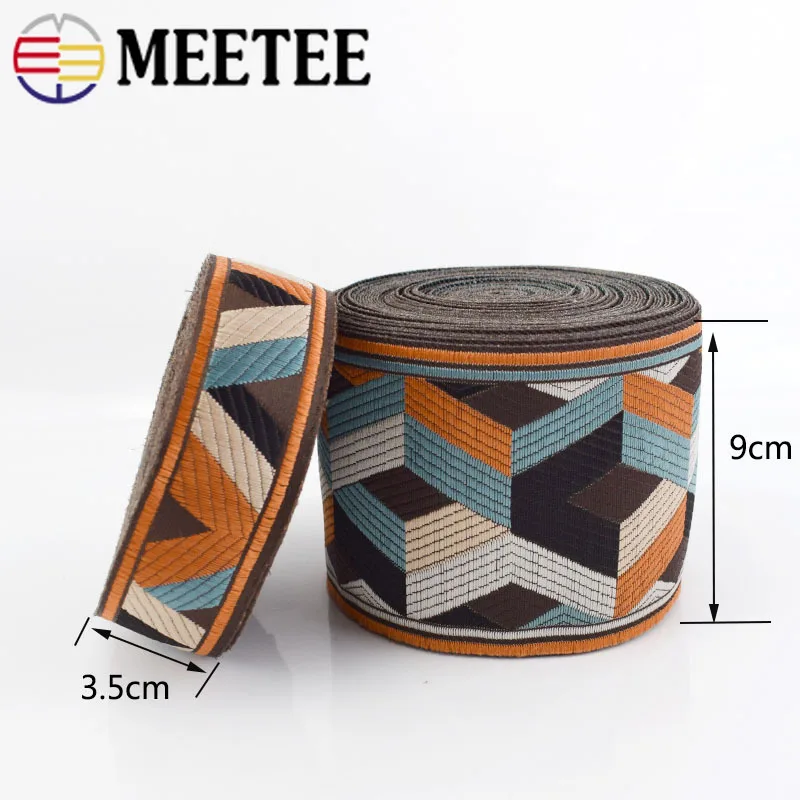 2 метра 9/3.5 см полиэстровый хлопок вышивка тесьмы для сумки ремешки женщин