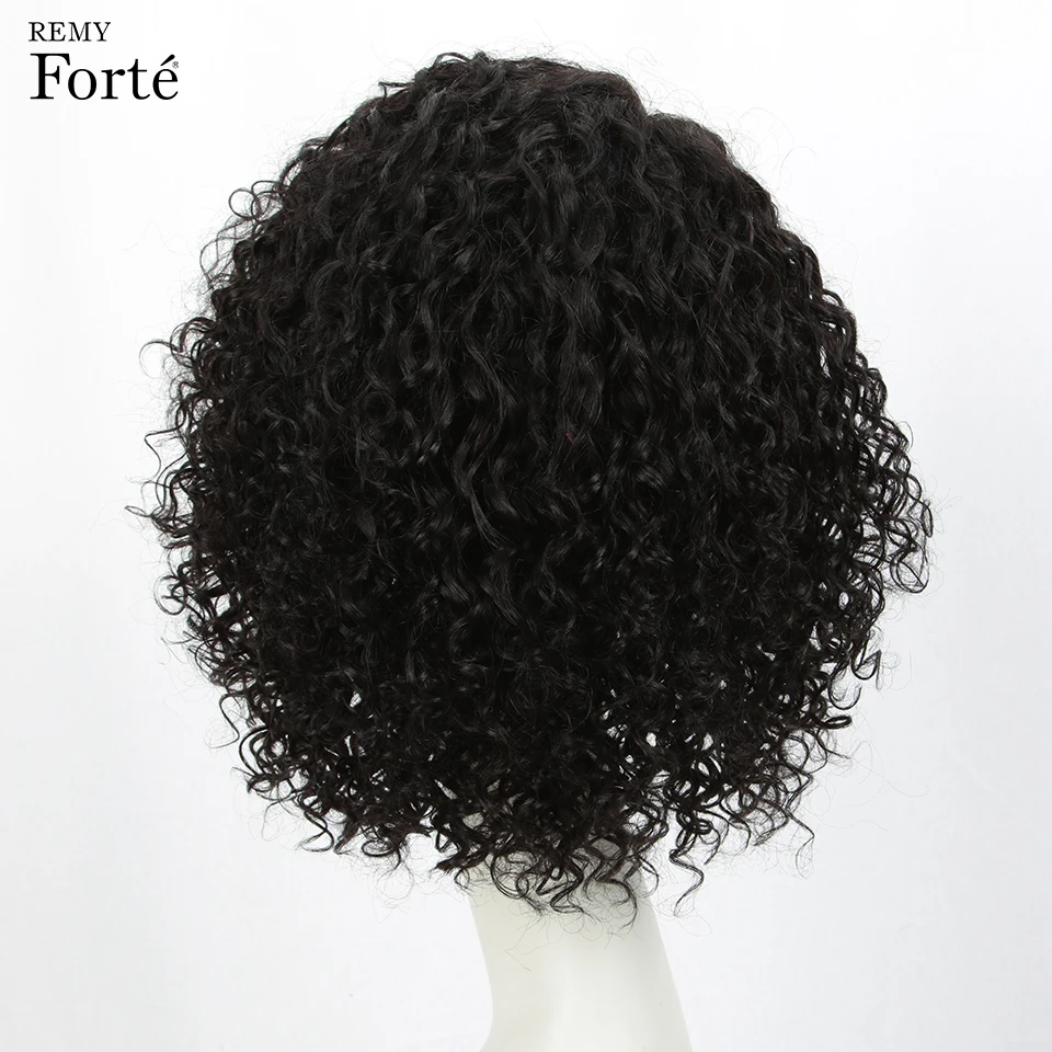 Remy Forte короткие кудрявые человеческие волосы парики Remy бразильские волосы парики u-части кружевные парики женские парики короткие Омбре кружевные парики