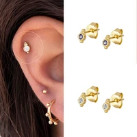 minimalist 925 sterling silver ear needle ladies mini zircon stud earrings fashion high quality jewelry birthday prom gifts