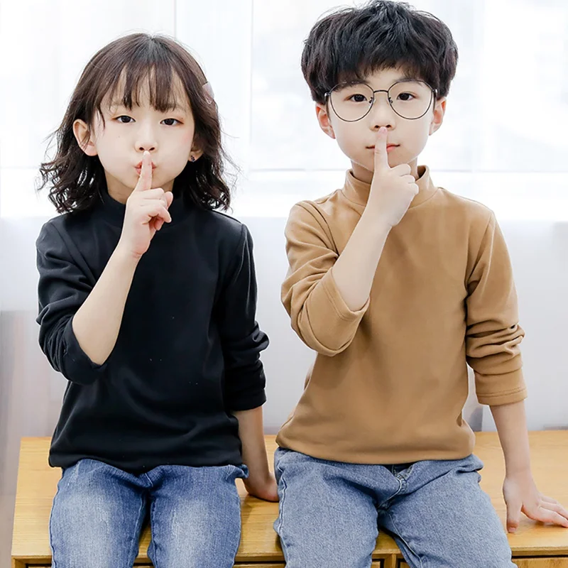 Рубашки для малышей Детская одежда девочек хлопковая мягкая блуза с высоким