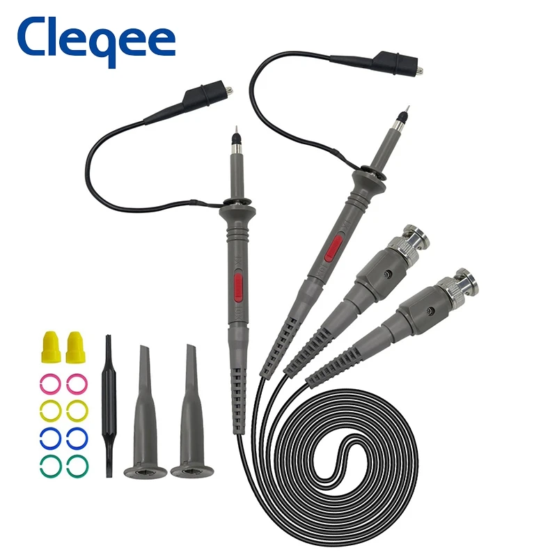 Осциллограф Cleqee P6100 2 шт. 100 МГц BNC DC-100MHz зажим типа крокодил тестовый зонд для Tektronix