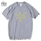 Футболка The Big Bang Theory мужская с кофеином и молекулярной формулой, футболки Шелдона, новинка, Swag хлопковая летняя футболка TA0474