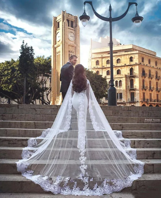 Robe Soiree Дубай белые комбинезоны свадебные платья с длинным кружевным поясом v