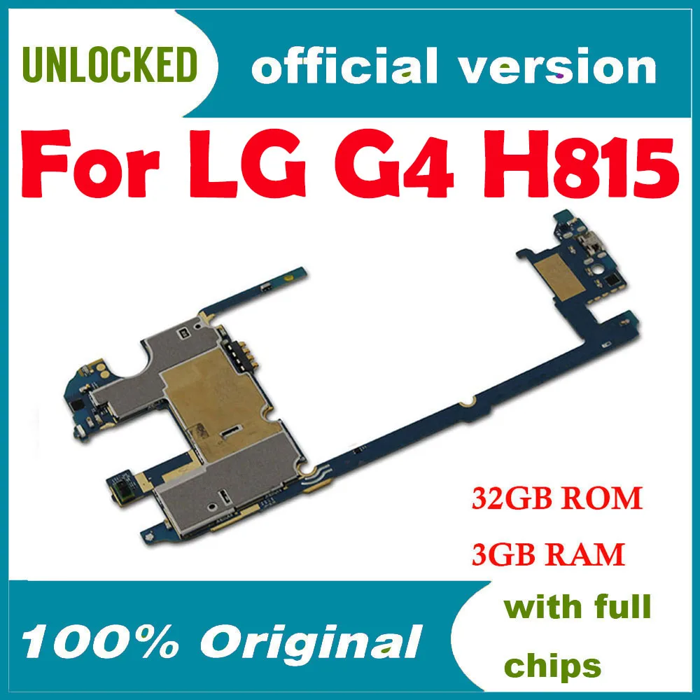 Материнская плата 32 ГБ для LG G4 H815 оригинальная разблокированная материнская с