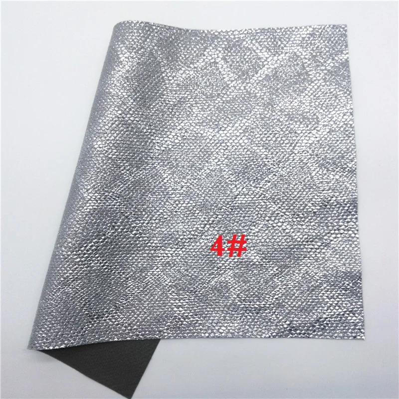4 Glitterwishcome 21X29 см A4 размер винил для бантов Металлическая Змея питон синтетическая искусственная кожа простыни для бантов, GM622B - Цвет: 4