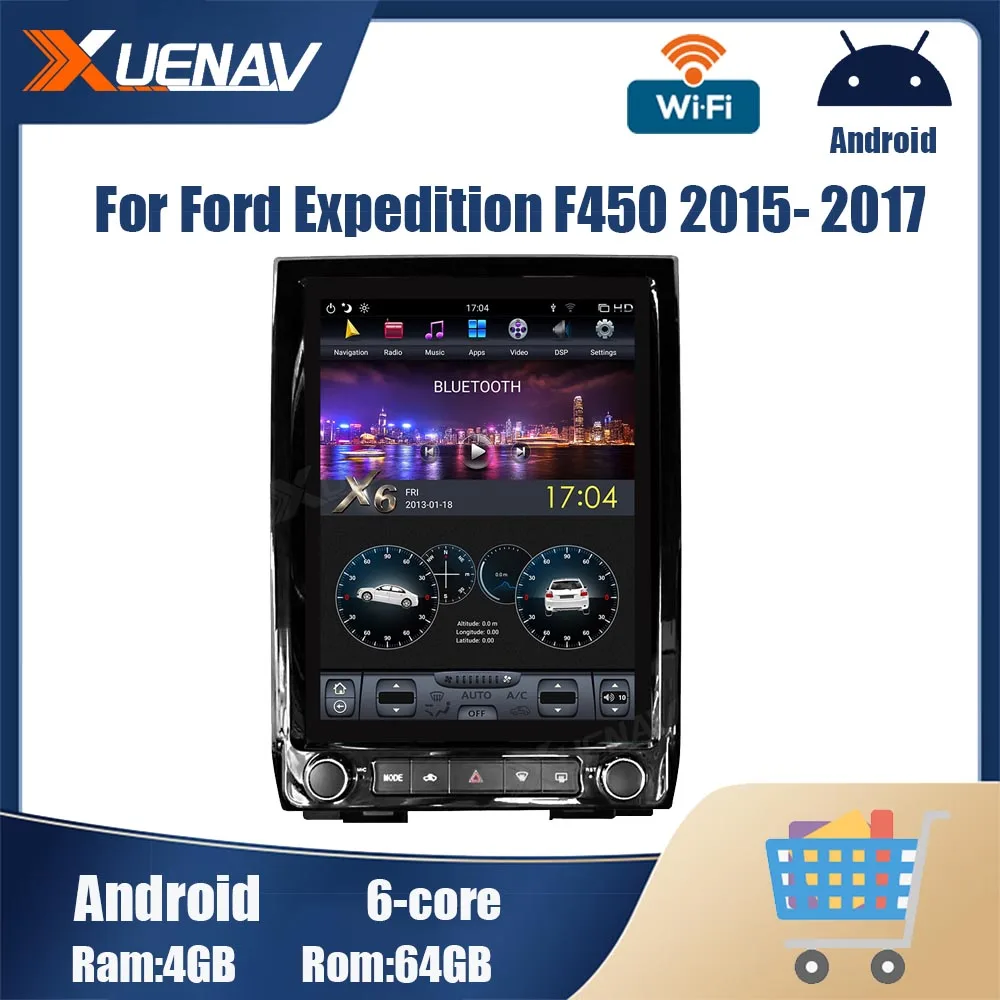 

Автомобильный мультимедийный плеер, DVD-стерео-магнитола на Android, с GPS, для Ford Pro F450, 2015, 2016, 2017, типоразмер 2 din