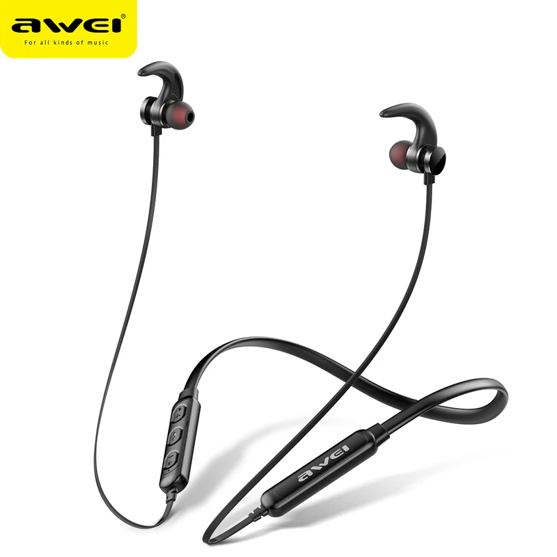 AWEI T11S Bluetooth наушники Беспроводная гарнитура с микрофоном шейным 3D бас стерео спортивные наушники для телефона fone de ouvido