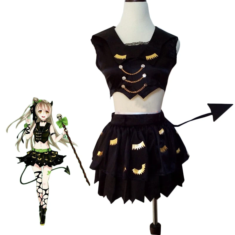 

Idol project Love Live New Kotori Minami Little Devil Cosplay Costume top skirt women adult size for Halloween Party Custom Made