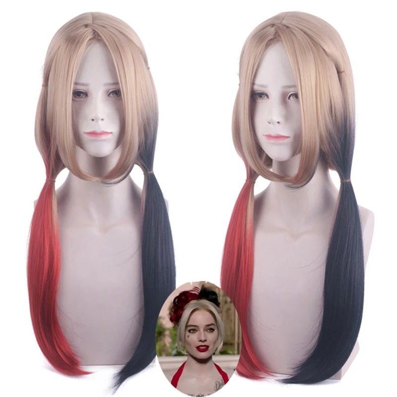 NEW Clown Harley Cosplay Costumes Red Dress Girl Sling Dresses  joker Woman Quinn Cosplay Wig halloween Sexy Skirt Anime clothes images - 6